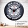 Wall clock "My garage, my rules", smooth move, d-24 cm