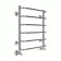 Water towel Terminus "Standard" P6, 500x600 mm, lower connection, chrome