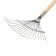 Fan, wire, 18 teeth, galvanized, wooden stalk