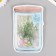 Artificial plant for creativity "Hippeastium" set of 6 pcs white-green 11.5 cm