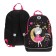 School backpack, 38 x 28 x 18 cm, Grizzly, ergonomic back, + keychain, black