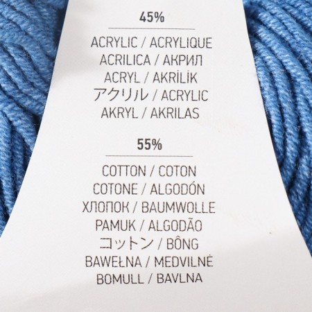 Yarn "jeans" 55% cotton, 45% acrylic 160m/50g (17 blue)-4