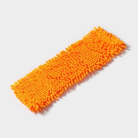 Nozzle for a flat mop of the share, 43 × 13 cm, microfiber booklies, orange color-1