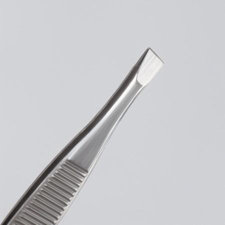 Pinzet begged, narrow, 9 cm, in case, color mix-2