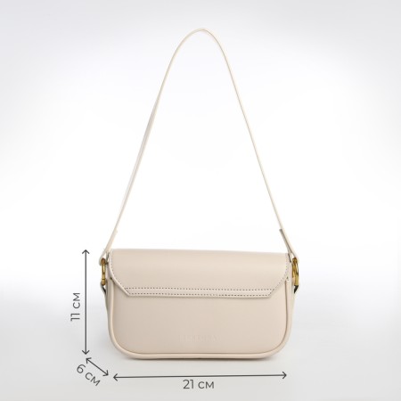 Female bag Textura, small size, milk color-1