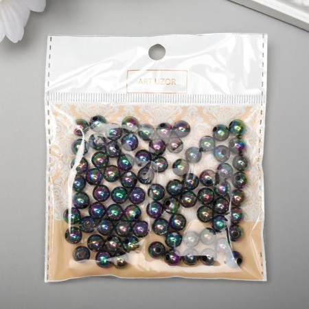 Beads for creativity plastic "gasoline" set 20 grams 0.8x0.8 cm-2