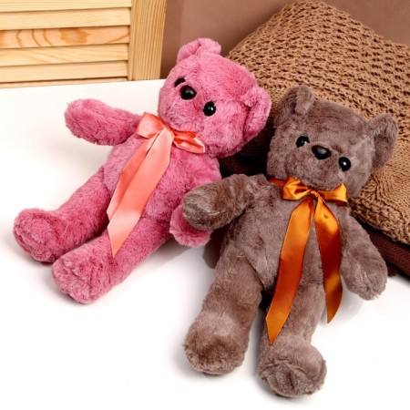 Soft toy "Mishutka with a bow", color mix-2