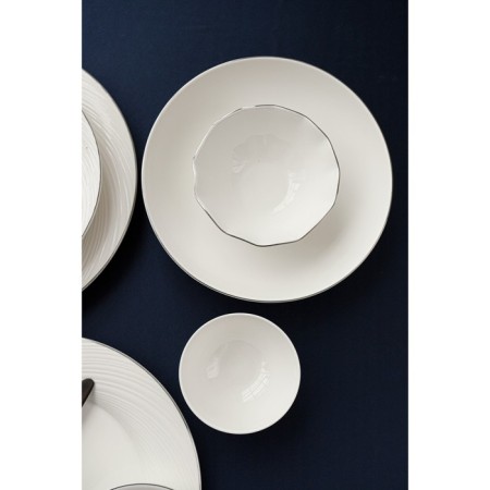 Porcelain salad Magistro la Perle, 250 ml, D = 10.2 cm, white color-7