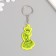 A plastic key a reflective "snake in the crown" 5.5x3.2 cm