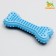 Chewing toy cast "bone for massage", 11 x 4 x 2 cm, blue