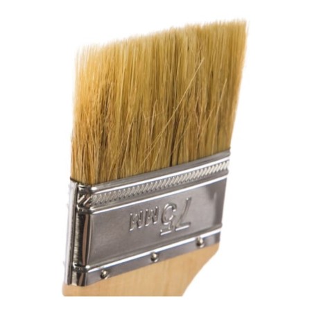 Brush flat bison 4-01001-075, natural bristles, wooden pen, 75mm-1