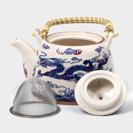 Hot teapot "Blue Dragon", 900 ml, with metal sieve-1