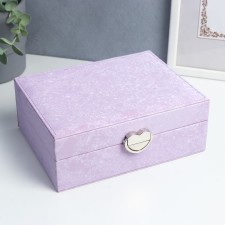 The casket to the leatherette to the clock 2 compartments and jewelry 