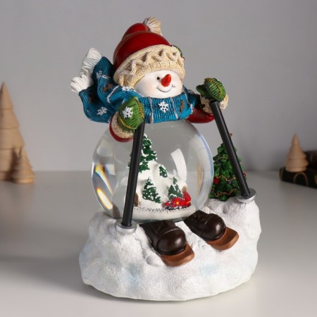 Souvenir Polystone Water Ballion Music, Light "Snow Snow" D = 10 cm 15x13.5x21 cm-1