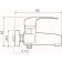 Bath mixer "RMS" SL50-009E, short spout, shower set, zinc, chromium