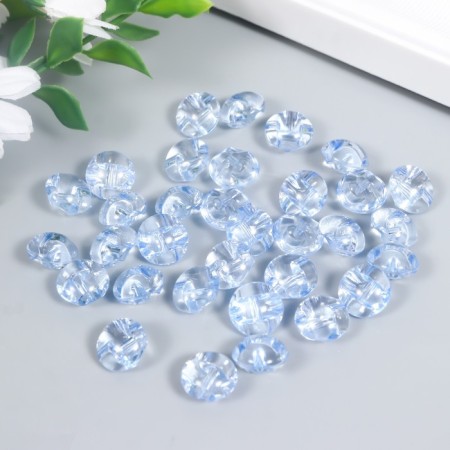 Buttons plastic on the midnight "Blue crystal" 1.3x1.3 cm set 35 pcs 4.8x3.7x3.7 cm-3