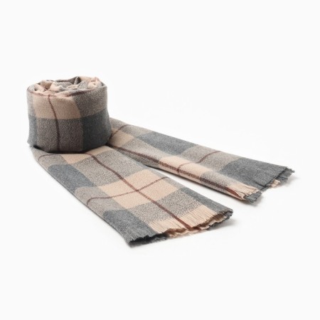 Women's stole, black/beige color, size 70x180 cm