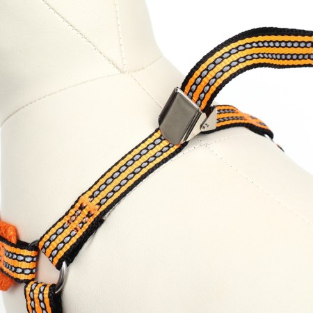 Super-furry harness with reflective firmware, size m, girth 32-63 cm, orange-2