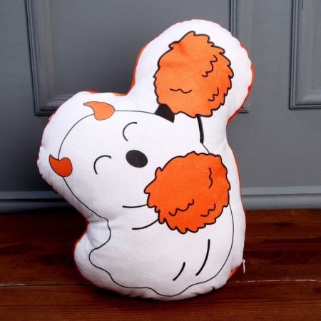Soft toy "Ghost" with horns, white color-2