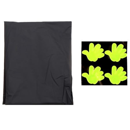 Children's raincoat with reflective stickers, height 120-160 cm, gray-5