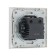 Socket with USB-A + usb-C connectors, 2.1 A, 5V, TOT GLOSSY GLASS, Hidden, glass, silver 10439