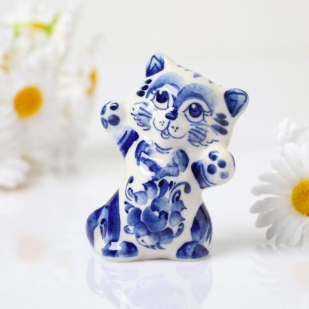 Сувенир «Кот Феликс», 8 см, гжель-4