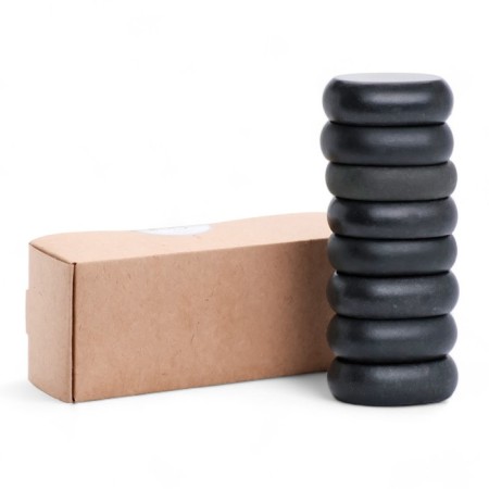 A set of massage stones from basalt, 8 pcs, 4 x 6 cm-3