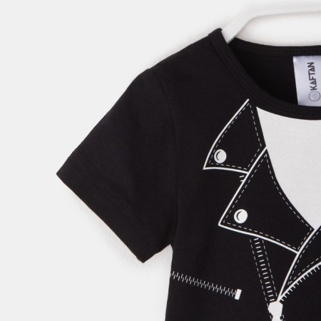T-shirt Children's KAFTAN "jacket", black, height 110-116 (32)-5