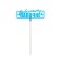 Topper for a cake is wooden to "relatives", color, mix