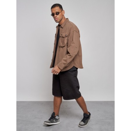 Jeaning jacket, size 48, brown color-7