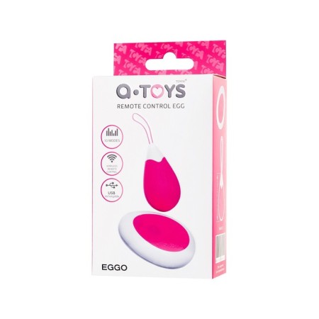 Toyfa A-Toys Eggo Vibroyaitzo, remote control, silicone, pink-white color, 6 cm-4