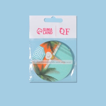 Pocket mirror "Girl at the pool", D = 7 cm, multi -colored-5