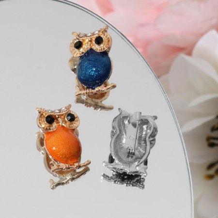 Brooch "Eagle owl" mini, color mix (indivisible packing 12 pcs., Price per pcs.)-2