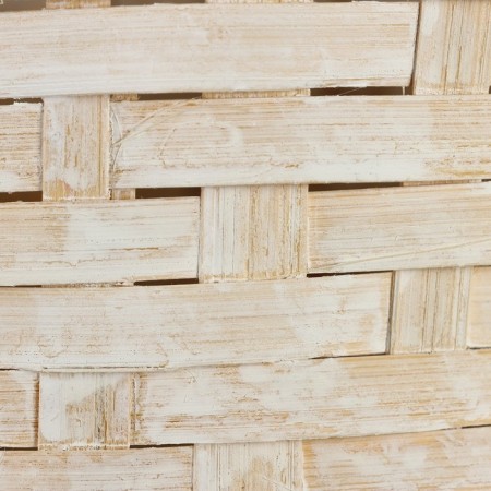 Wicker basket, d21 x 10/34 cm, white, bamboo-4