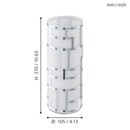 Bayman 1x60W table lamp E27, white 10.5x10.5x27 cm-2
