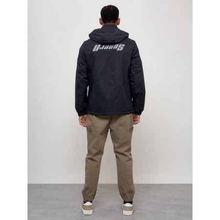 Sports male jacket, size 48, dark blue color-3