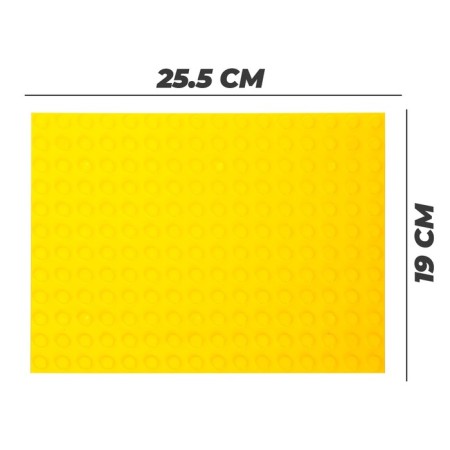 Overwhelming plate for the designer, small yellow color 25.5 x19 cm-1