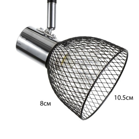 Madoka Lamp 3x60W E14 Black/Chrome 57x10x19.5cm-6