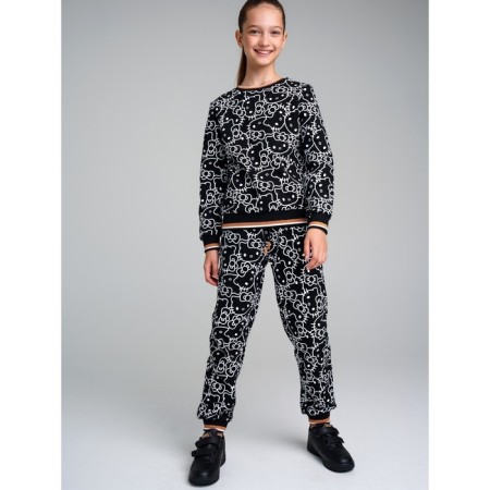 Kit for girls: sweatshirt, trousers, height 146 cm-1