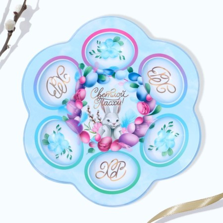 Easter stand for 6 eggs “Light Easter!”, 21.5 x 19.9 cm.-1