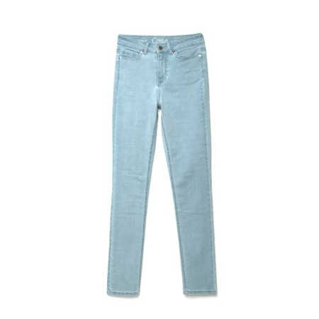 Women's jeans with high landing CONTE Elegant, size M, color Bleach Blue-3