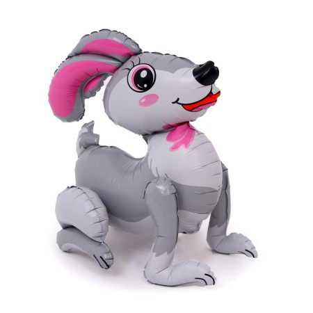 Foil ball 20 "Funny bunny, gray, under the air-1