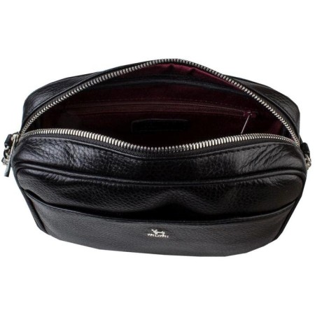 Cross-Bodi bag with Mumi zipper, external pocket, black color-1