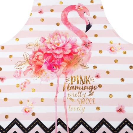 Apron Ethel "Pink Flamingo" 60x65 cm, 100% cotton, sarzha 190 g/m2-3