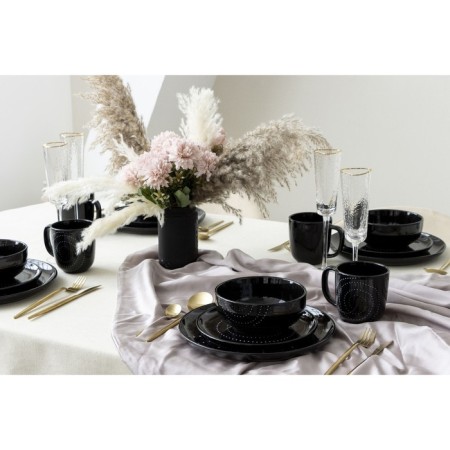 Deep plate ceramic "Ornament", 15.5 x 6.5 cm, 800 ml, black color-8