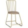 Stol on a metal frame lyrion metal/velor, gold/beige 44x52x86 cm