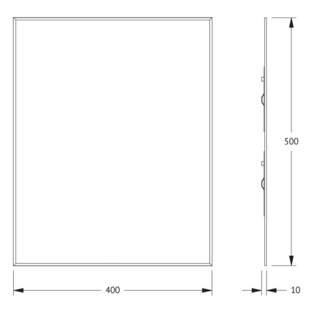 EvoForm mirror, with fatcet, 5 mm, 40x50 cm-1