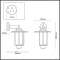 Street wall lamp MITO, 1x18W, E27, IP54, brown color