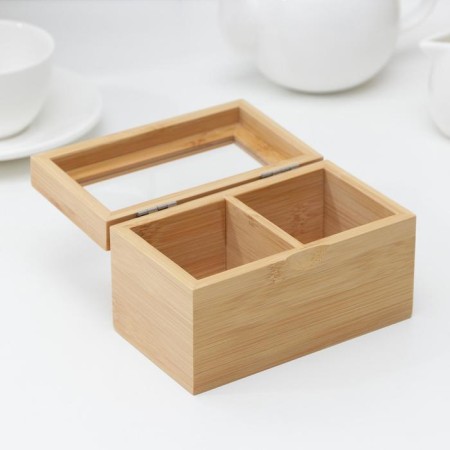 Tea house, 2 sections, 14 × 18 × 8 cm, bamboo-2