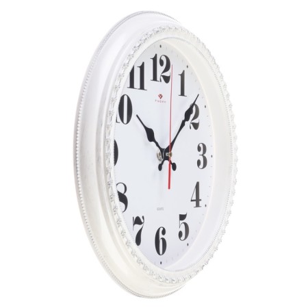 Watching, interior, d-28.5 cm, silent, white body with silver-3